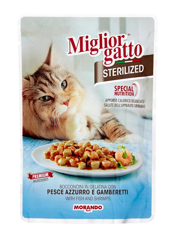 

Miglor Chunks in Jelly with Fish & Shrimps Cats Wet Food, 85g