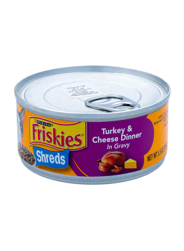

Purina Friskies Turkey and Cheese Dinner in Gravy Wet Cat Food, 5.5 Oz