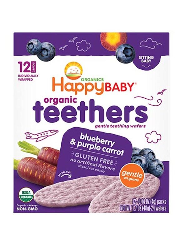 

Happy Baby Blueberry & Purple Carrot Organic Teethers, 48g