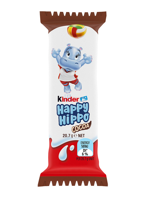 Kinder Happy Hippo Cocoa Cream Chocolate Biscuits, 20.7g