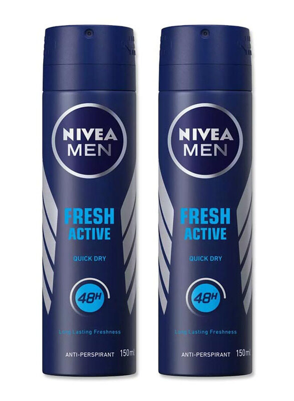 

Nivea Men Fresh Deodorant, 150ml, 2 Pieces