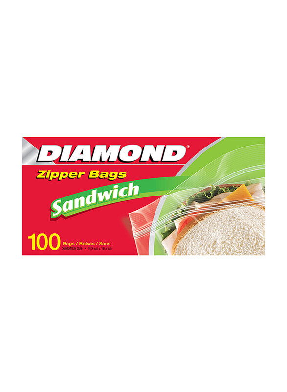 

Diamond Zipper Sandwich Bag Set, 100 Pieces