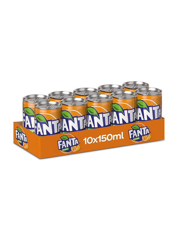 

Fanta Orange Carbonated Soft Drink, 10 x 150ml