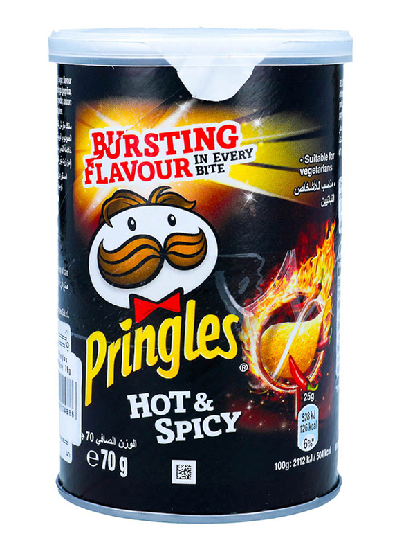 Pringles Hot & Spicy Potato Chips, 70g