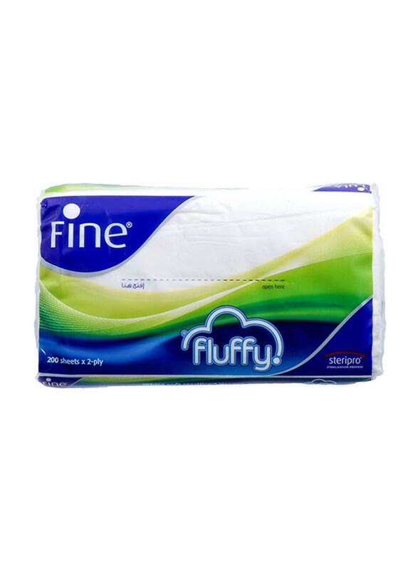 

Fine Fluffy Tissue, 200 Sheets x 2Ply