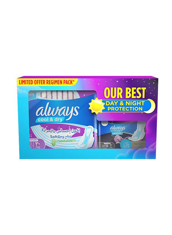 

Always Cool & Dry Maxi 30 Count + Night 7 Count, Set