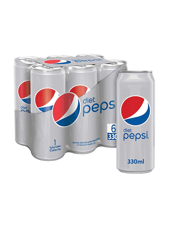 

Pepsi Diet Soft Drink, 6 Cans x 330ml