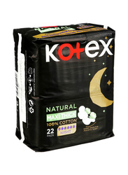 Kotex Natural Maxi Thick Night Sanitary Pads, 22 Pads