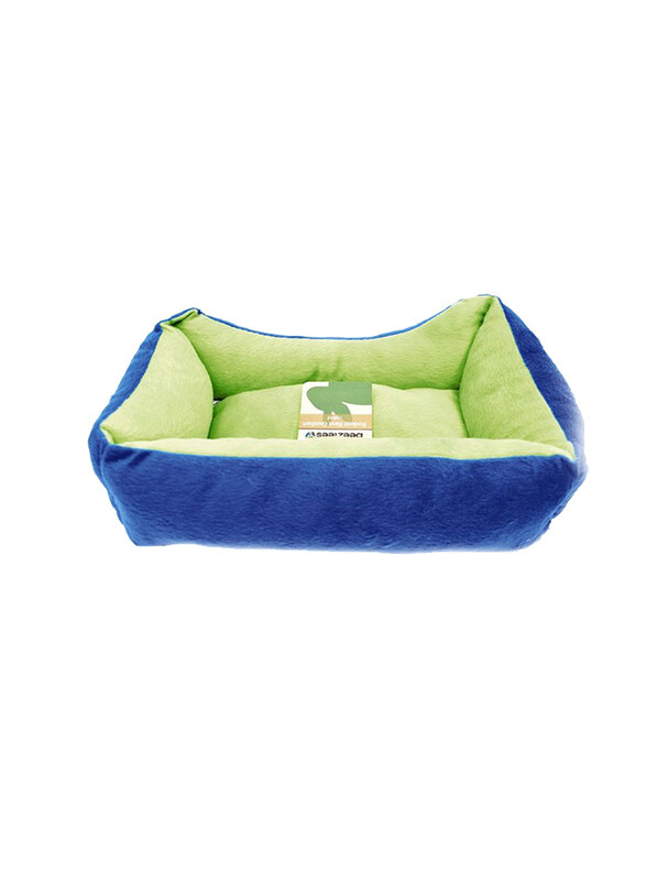 

Beeztees Plush Dog Restbed Rodents, Green/Blue