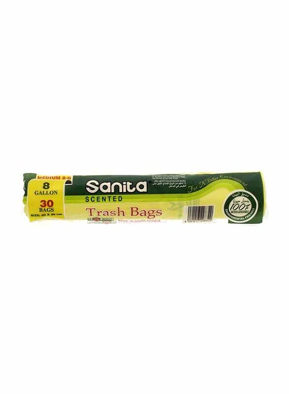 

Sanita Scented Trash Bag, 8 Gallons, 22 x 30cm, 30 Pieces