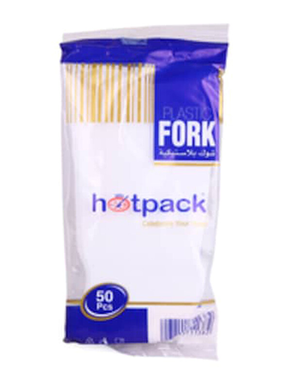

Hotpack 50-Piece Plastic Fork, Beige