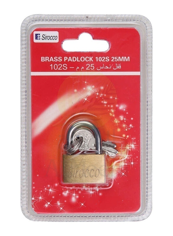 

Sirocco Brass Padlock, 25mm, Gold/Silver