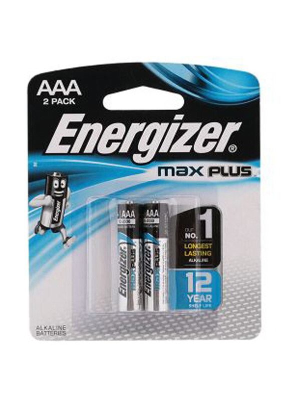 

Energizer EP92BP2T AAA 1.5V Max Plus Alkaline Battery, 2 Pieces, Multicolour