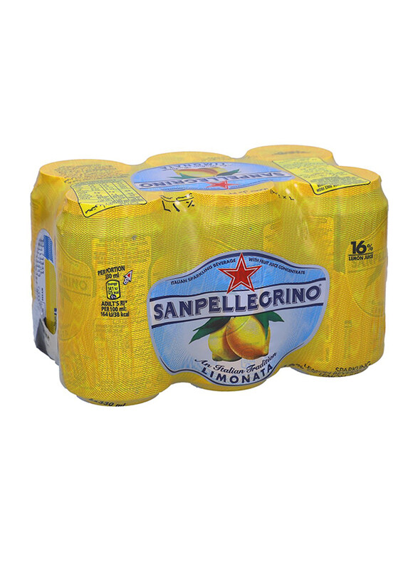 

San Pellegrino Limonata Sparkling Lemon Juice, 6 Cans x 330ml