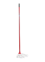 Tonkita Mopy Cotton Mop with Metal Stick, Red/White