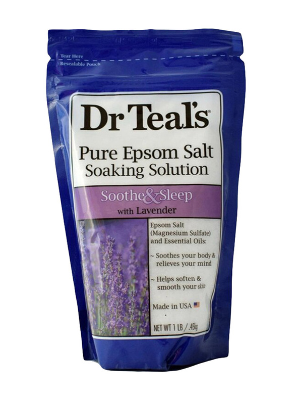 Dr Teal's Epsom Bath Salt Lavender, 450g