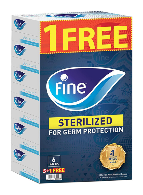

Fine Facial Tissues, 6 x 130 Sheets