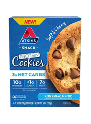 Atkins Protein Chocolate Chip Cookies, 4 x 39g