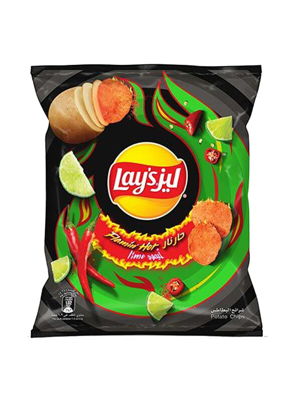 

Lays Flaming Hot Lime Chips, 23g