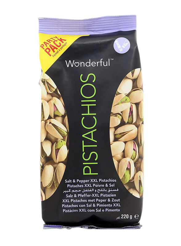 

Wonderful Salt & Pepper Pistachios, 220g