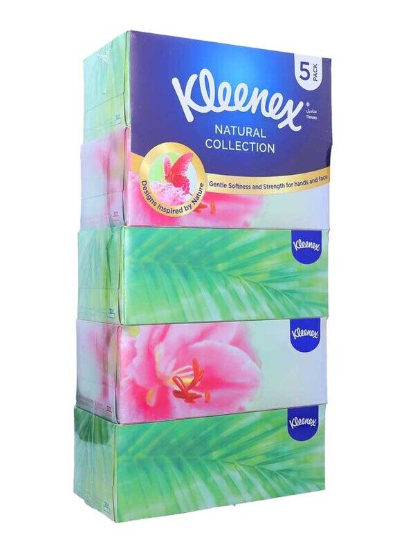 

Kleenex Natural Collections Facial Tissue, 5 Boxes x 170 Sheets