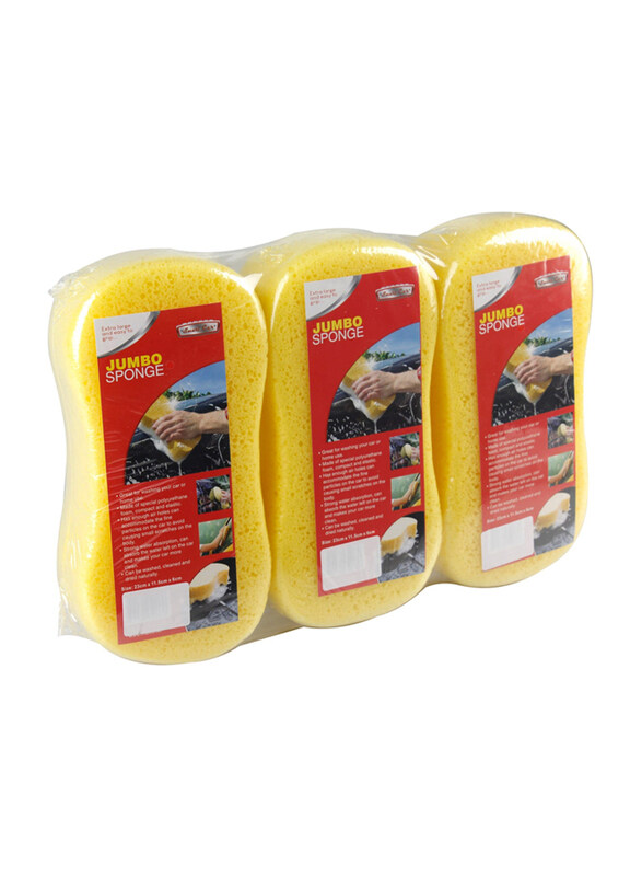

Smart Car Pop-Up Car Washing Sponge, 3 Pieces, Yellow