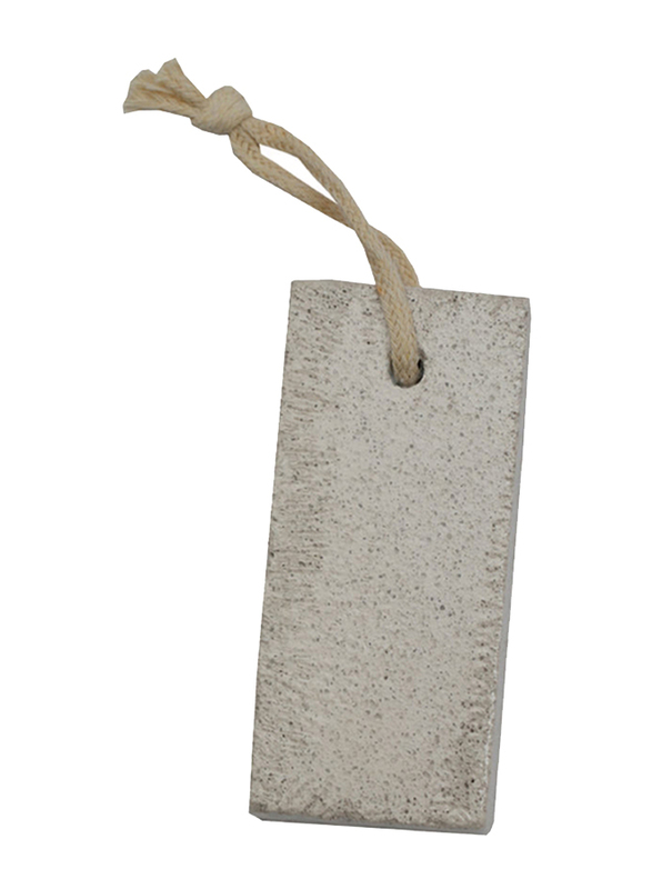 Xcluzive Pumice Rectangular Stone with Rope, Grey