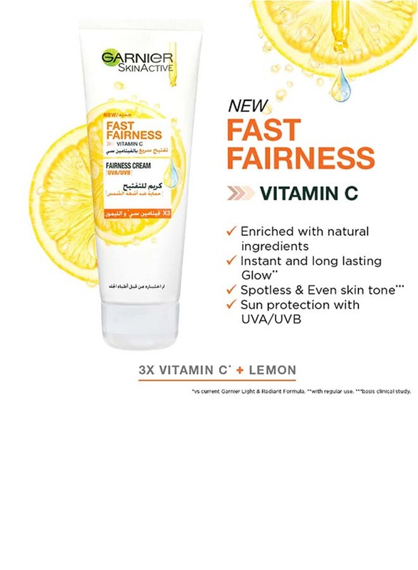 Garnier Skinactive Fast Fairness Day Cream with 3X Vitamin C & Lemon, 100ml