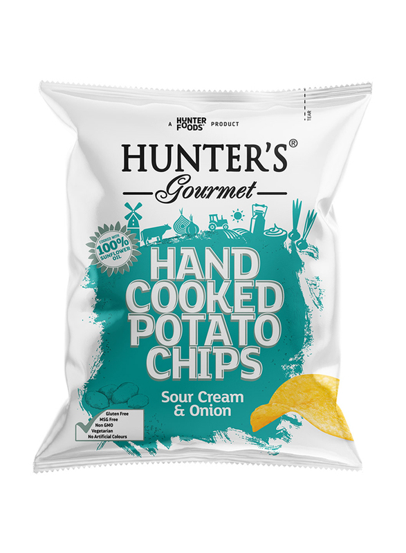 

Hunter's Gourmet Hunter’s Gourmet Sour Cream & Onion Hand Cooked Potato Chips, 125g