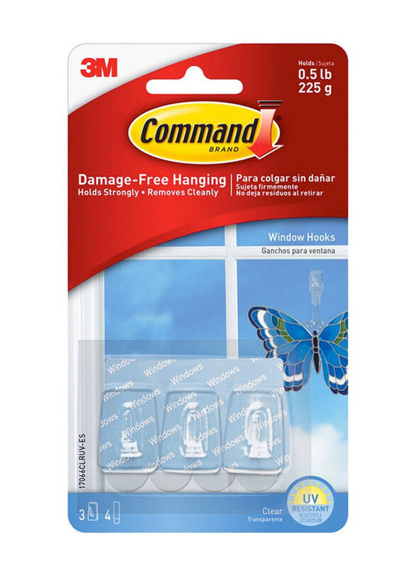 

3M Command Window Hooks, Clear