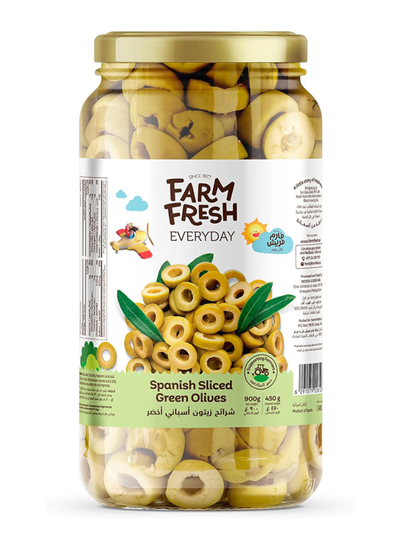 

Farm Fresh Green Sliced Olives, 900g