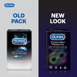 Durex Extended Pleasure Condom, 20 Pieces