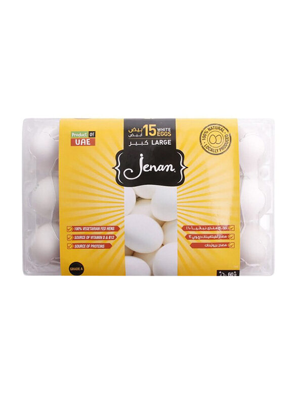 

Jenan White Eggs, Large, 15 Pieces