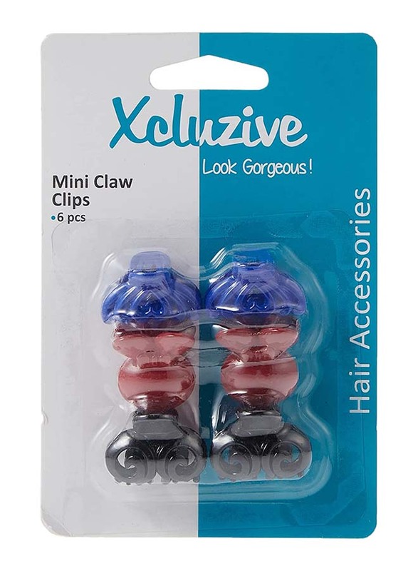 Xcluzive 6 Pieces Mini Claw Clips, Multicolour