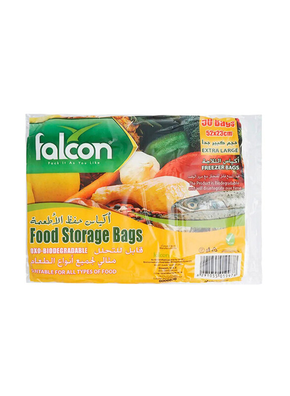 

Falcon Oxo Biodegradable Food Store Bag, 23 x 52cm, 50 Sheets