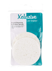 Xcluzive 2-Piece Round Facial Cleansing Cellulose Sponges, Multicolour