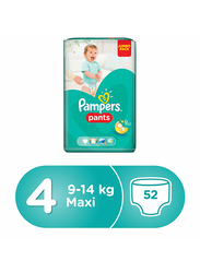 Pampers Pants Diapers, Size 4, Maxi, 9-14 Kg, Jumbo Pack, 52 Count