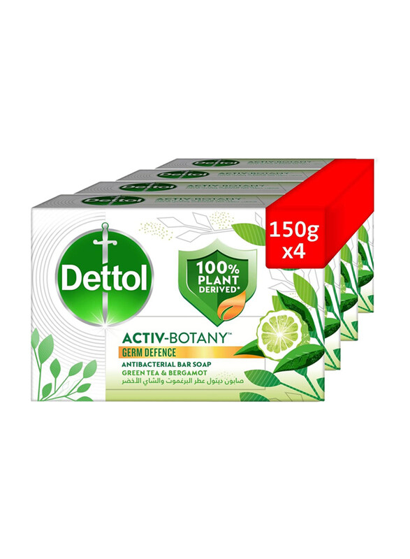 

Dettol Activ-Botany Green Tea & Bergamot Soap Bar, 4 x 150g