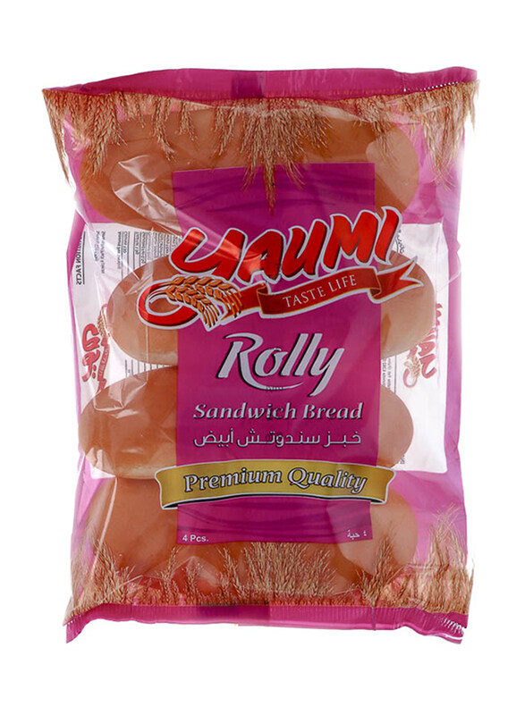 

Yaumi Plain Rolly Sandwich Bread, 4 Pieces, 280g