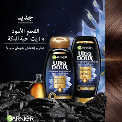 Garnier Ultra Doux Shine Booster Leave-In Cream with Charcoal for Oily Hair, 200ml