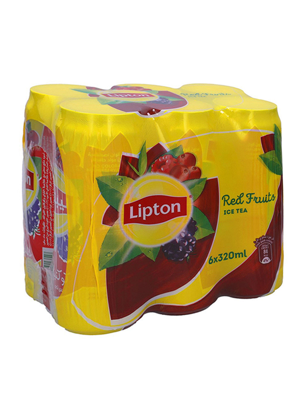 Lipton Red Fruits Ice Tea, 6 Cans x 320ml