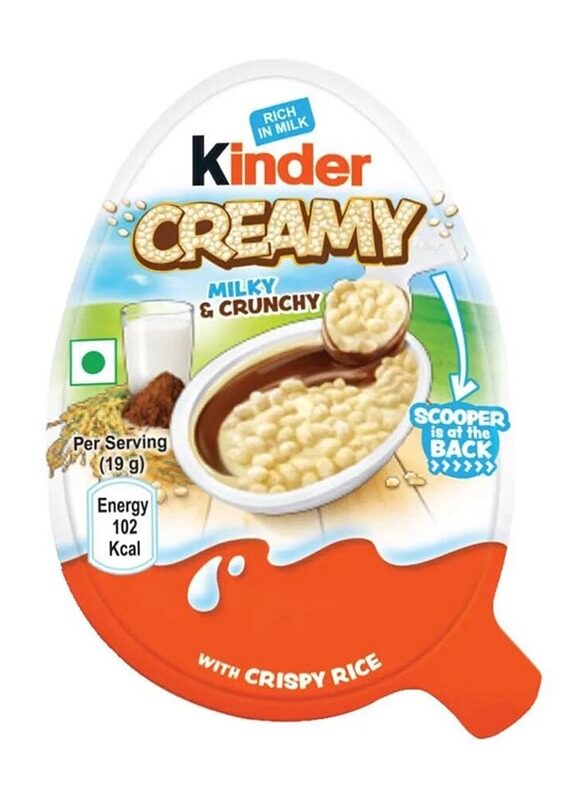 

Kinder Creamy Milky & Crunchy Chocolate with Crispy Rice, 19g