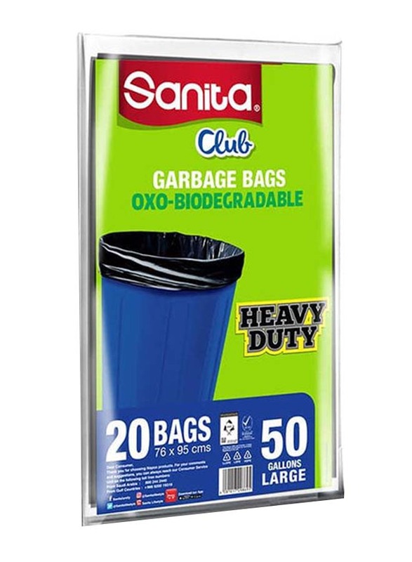 Sanita Bio 50 Gallon Garbage Bag, 2 x 20 Bags