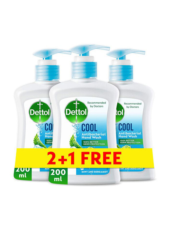 

Dettol Cool Anti-Bacterial Handwash, 3 x 200ml