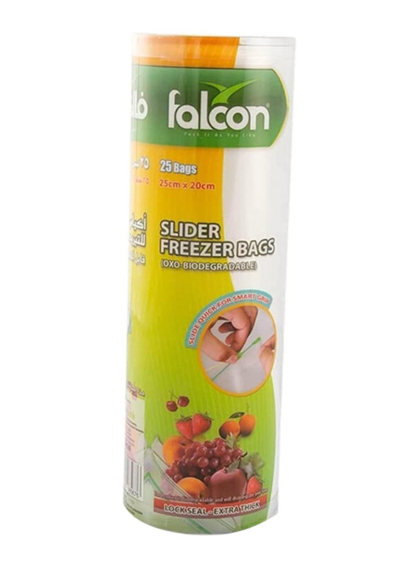 

Falcon Slider Plastic Freezer Bag Biodegradable, 25 x 20cm, 25 Count