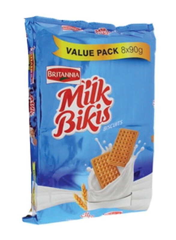 

Britannia Milk Bikis Biscuits, 8 x 90g