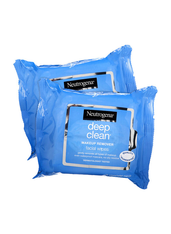 

Neutrogena Make Up Remover Wipes, 2 x 25 Pieces, Blue