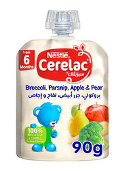 Nestle Cerelac Fruits & Vegetables Puree Pouch Broccoli, Parsnip, Apple & Pear, 90g