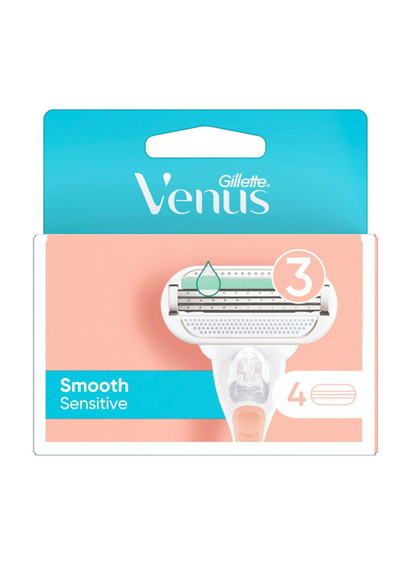 Venus Smooth Sensitive Razor Blades, 4 Pieces