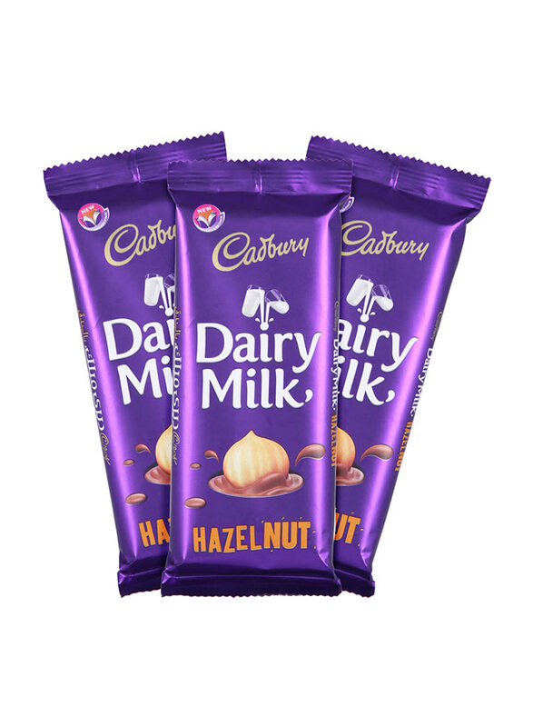 

Cadbury Dairy Milk Hazelnut Chocolate, 3 x 90g